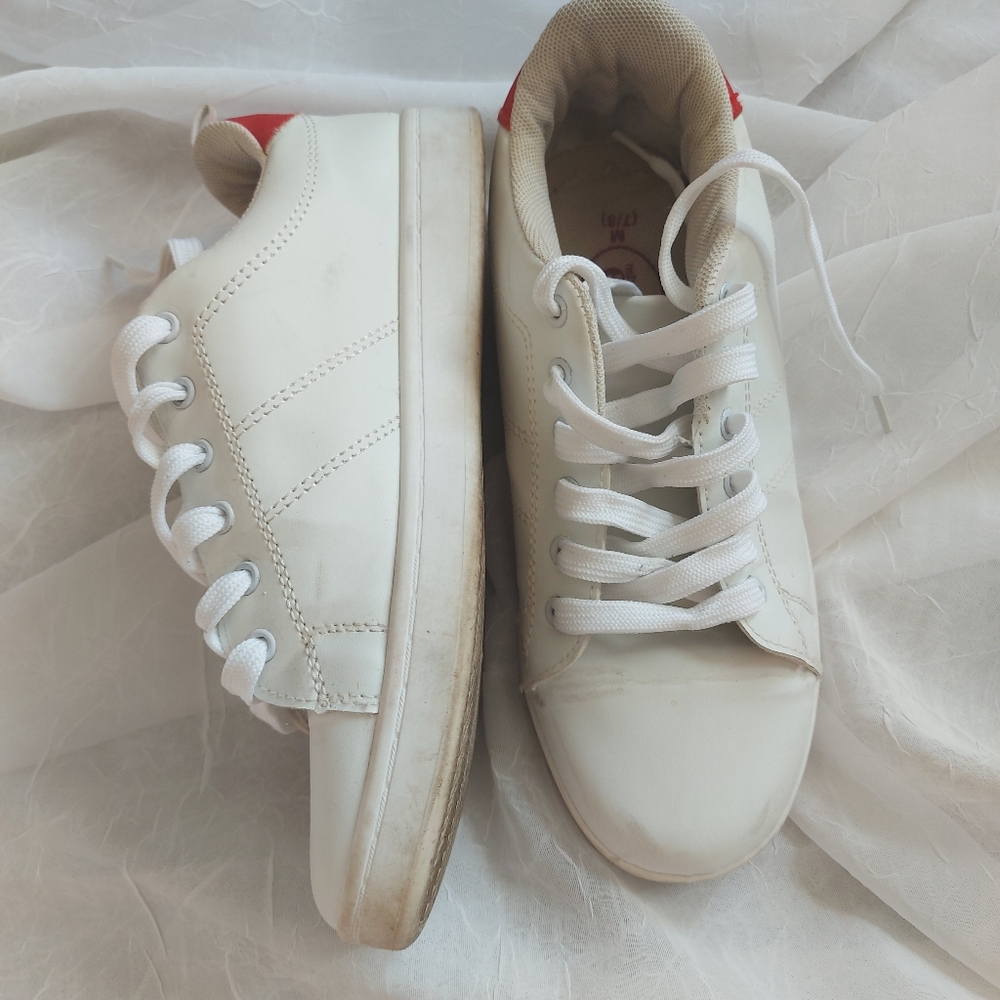 White and red Shoes sneakers
